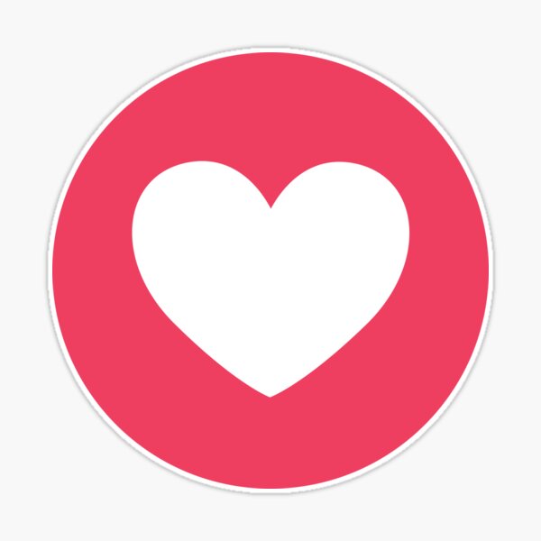 Facebook heart button  Sticker for Sale by Lookis Palook