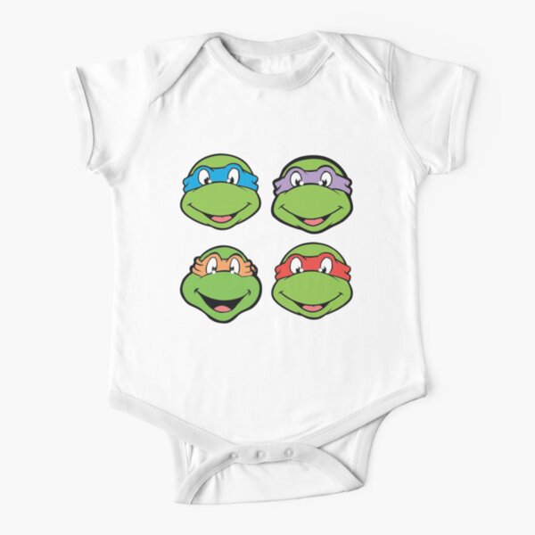 Teenage Mutant Ninja Turtles Faces Short Sleeve Baby One-Piece