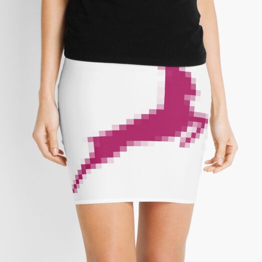 magenta, illustration, art, vector, symbol, design, horizontal, pink color, in a row, separation, colors Mini Skirt