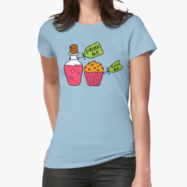 Item preview, Alice im Wunderland trinken mich essen mich T-Shirt designed and sold by bitsnbobs.