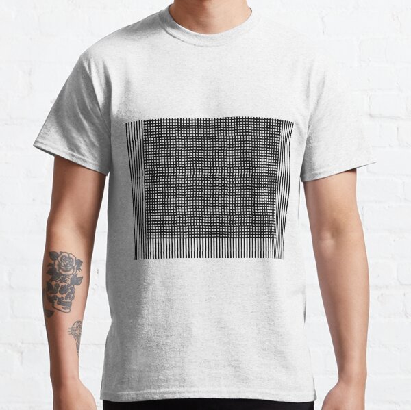 pattern, design, abstract, fiber, weaving, cotton, gray, textile, old, luxury, net Classic T-Shirt