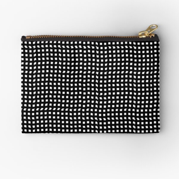 pattern, design, abstract, fiber, weaving, cotton, gray, textile, old, luxury, net, horizontal, textured, backgrounds, covering, old-fashioned, retro style, upper class Zipper Pouch