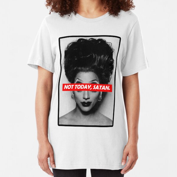 not today satan Slim Fit T-Shirt