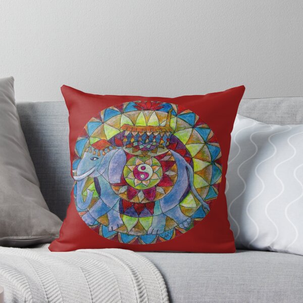 Item preview, Tao elephant free-hand mandala designed and sold by Renate van Nijen.