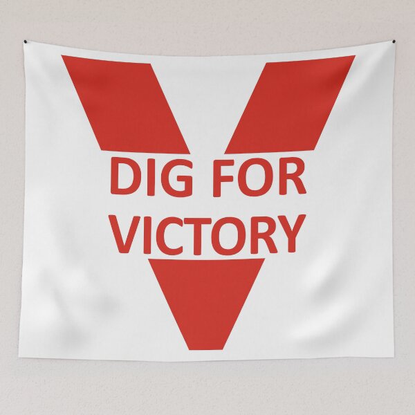 Item preview, Dig For Victory Red design designed and sold by GetItGiftIt.