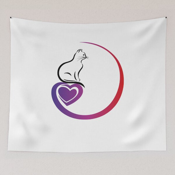 Item preview, Cat heart picture. I love cats. Love Cat Gift designed and sold by dm4design.