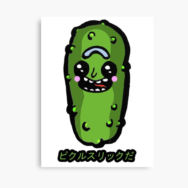 Japanese Kawaii Styled Pickle Rick from Rick and Morty™ Canvas Print
