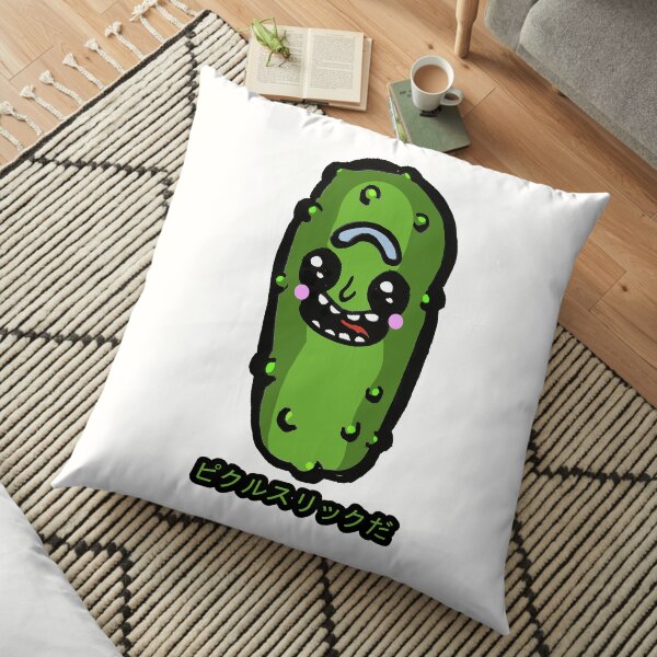 Japanese Kawaii Styled Pickle Rick from Rick and Morty™ Floor Pillow