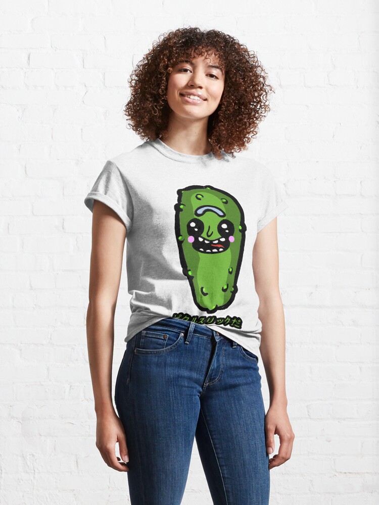 Alternate view of Japanese Kawaii Styled Pickle Rick from Rick and Morty™ Classic T-Shirt