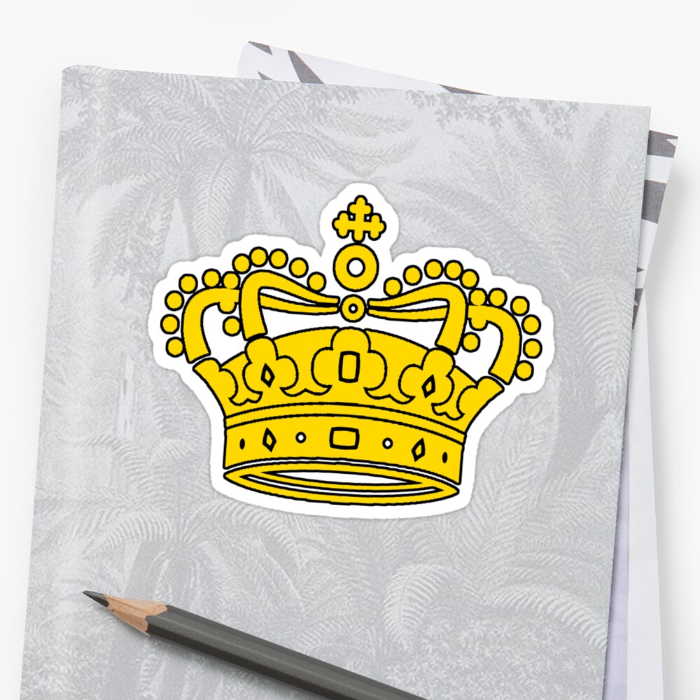 Kings Crown Royal Crown Yellow Edition Sticker By Minksilimus