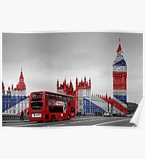Big Ben and Union Jack Poster