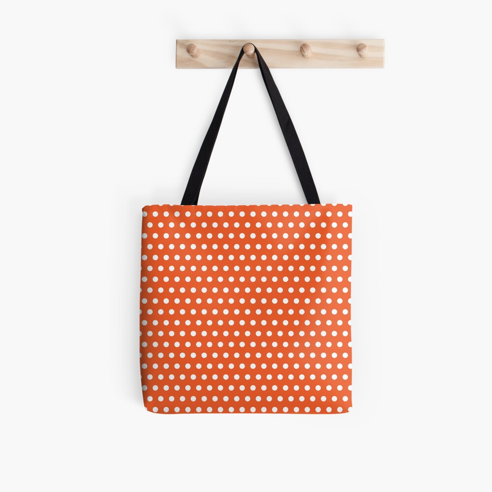 Orange Polka Dot Halloween Tote