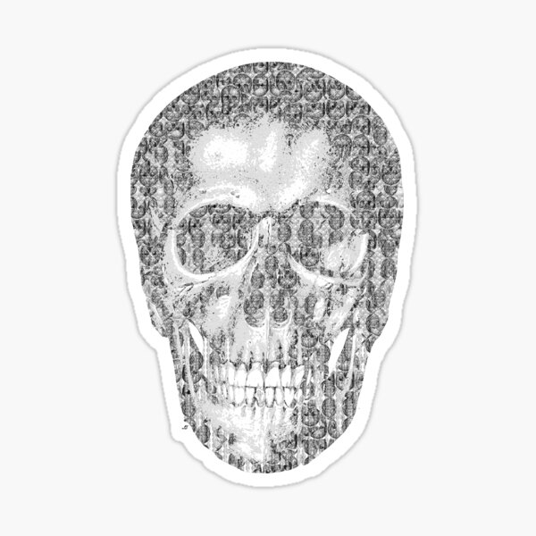 Skullinskull by whackyle Sticker