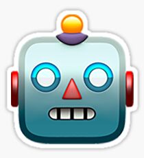 Robot Face Emoji Stickers | Redbubble