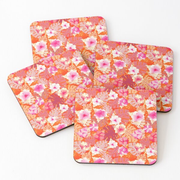 Item preview, Tropical Print in Living Coral	 designed and sold by RoxanneG.