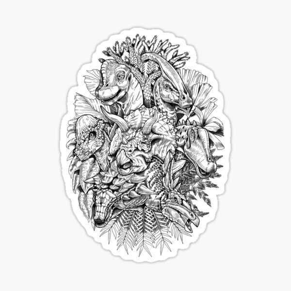 Herbivores (B/W) Sticker
