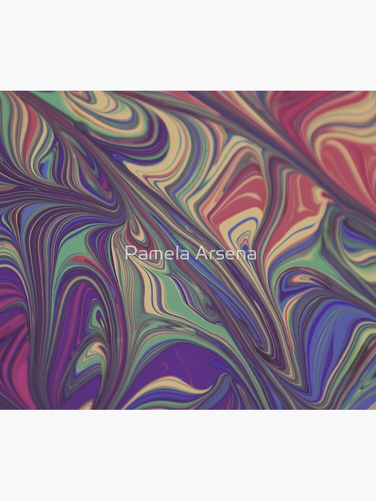 Psychedelic Liquid Pour Colorful Print by xpressio