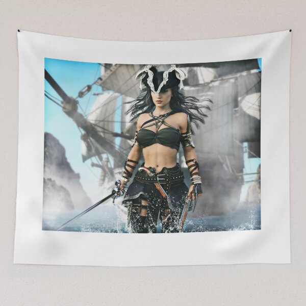 Item preview, Portrait of a pirate female coming ashore  designed and sold by DigitalStorm.