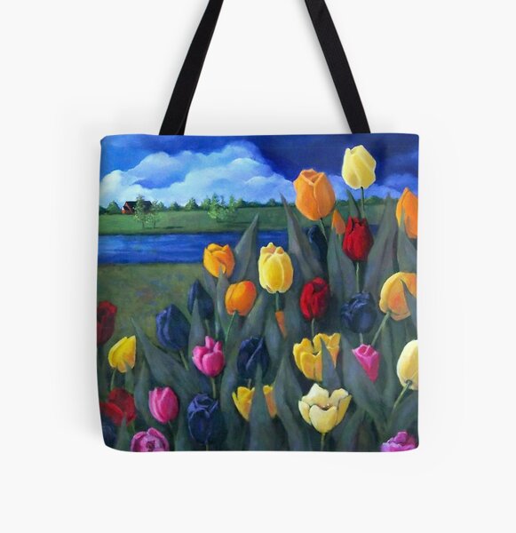 Rh Studio Tote Bag Tulips Flowers Flowering Light Purse Handbag For Women Girls Rh Studio Tote Bag Tulips Flowers Flowering Light Purse Handbag For Women Girls