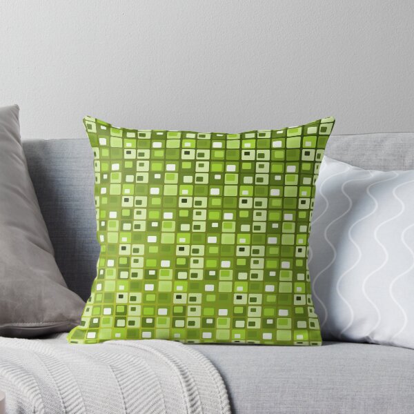 Item preview, Mid Century Modern Green Squares designed and sold by Mysticgroovegoods.