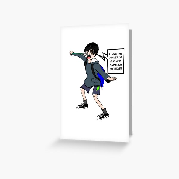 Power Of God And Anime Vine Greeting Cards | Redbubble