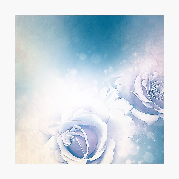 Item preview, Magnifique motif floral dans des couleurs bleues douces designed and sold by nicky2342.