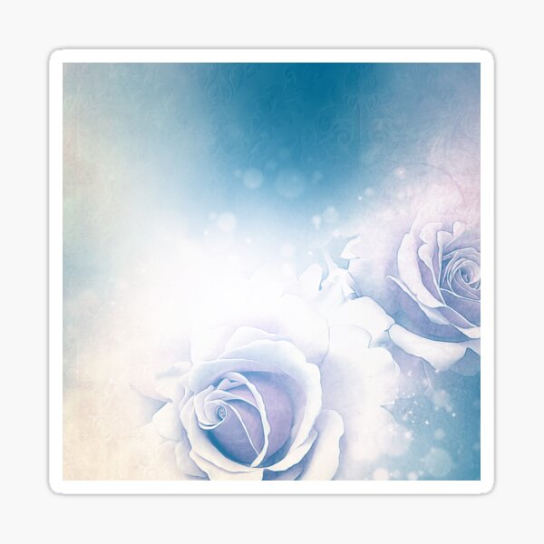 Item preview, Wonderful floral design in soft blue colors designed and sold by nicky2342.