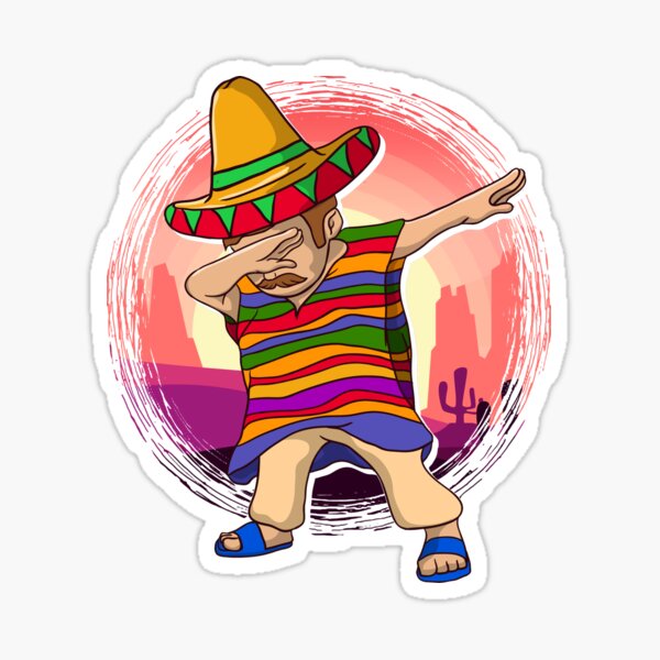 Mexican Ponchos Dabbing Costume Cinco De Mayo Sticker For Sale By Inspiredtrend Redbubble 4139