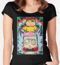 Evil Morty Retro Fitted Scoop T-Shirt