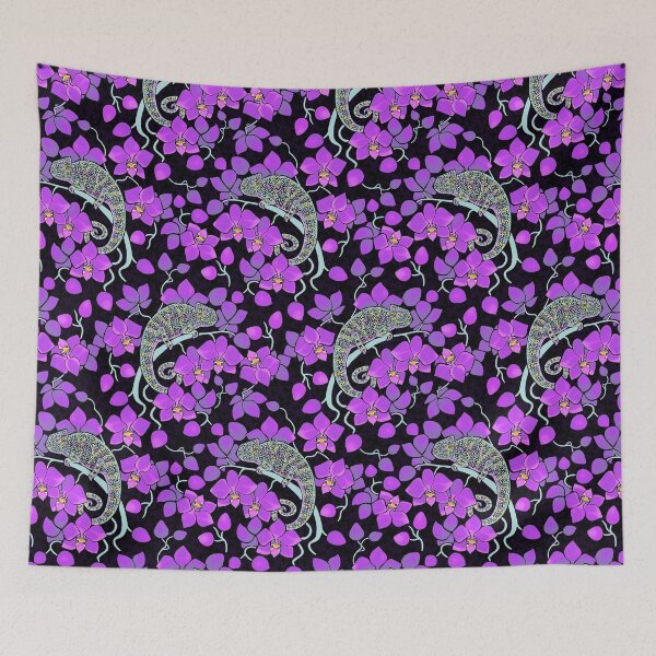 Item preview, Chameleons and orchids - gothic designed and sold by Elenanaylor.