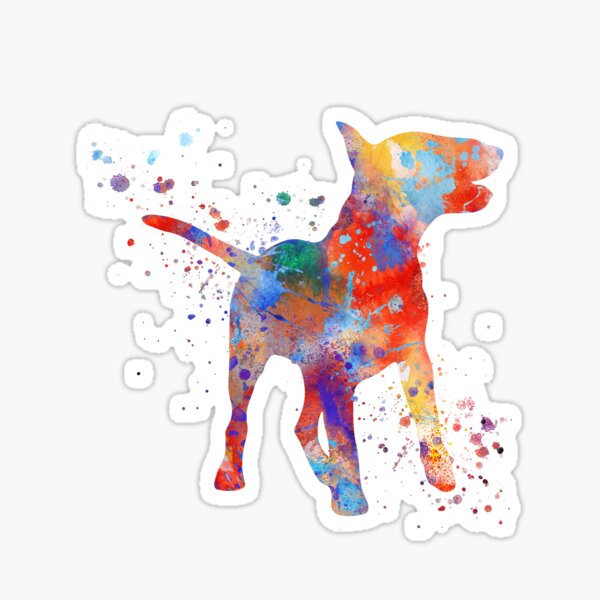 Item preview, Bull Terrier, watercolor Bull Terrier designed and sold by Rosaliartbook.
