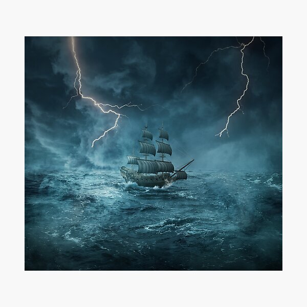 Ghost Ship Wall Art Redbubble