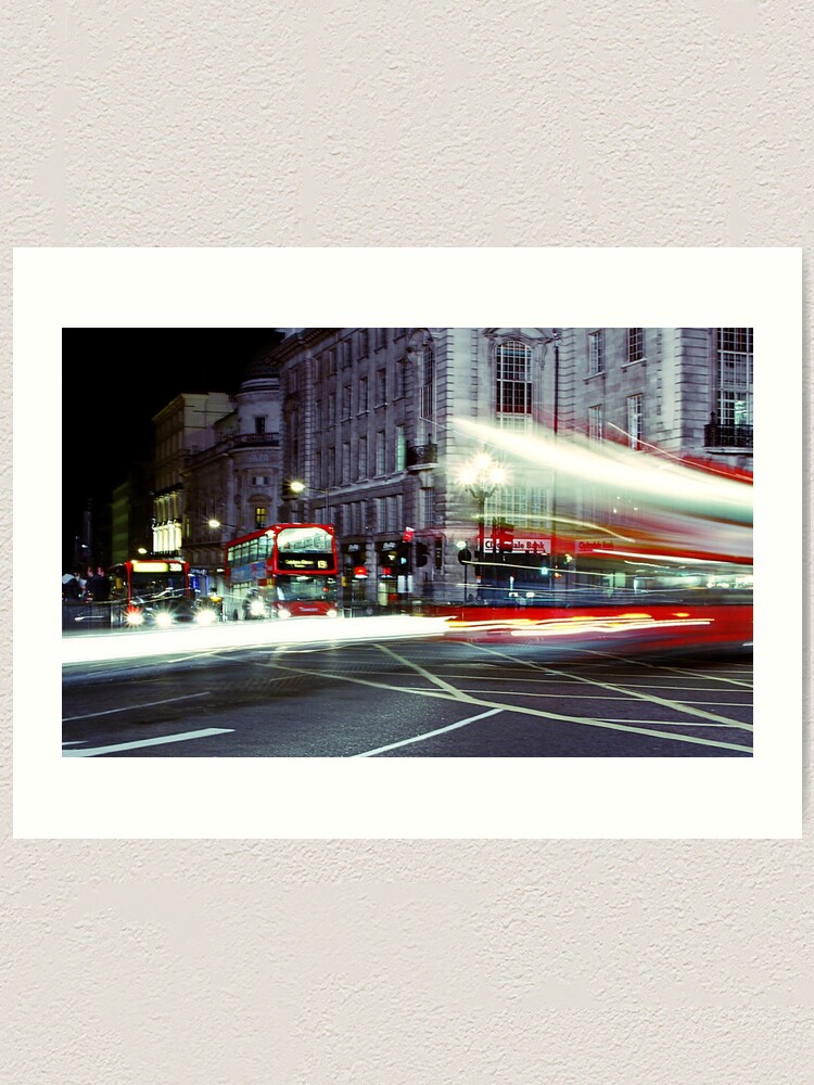 Alternate view of London Night Bus Art Print