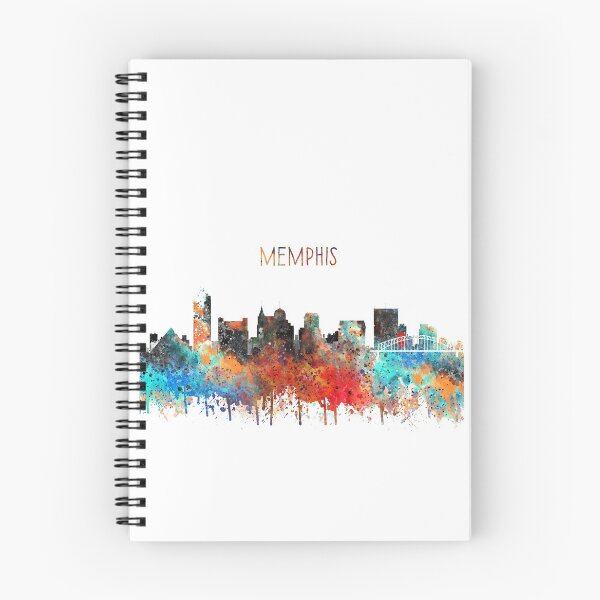 Artikelvorschau, Memphis, Memphis-Skyline, Memphis Florida, Aquarell Memphis entworfen und verkauft von Rosaliartbook.