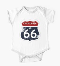 California Route 66 version transparency Short Sleeve Baby One-Piece