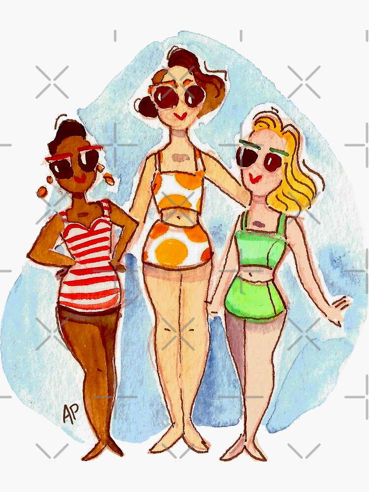 Vintage Beach Girls by annieparsons