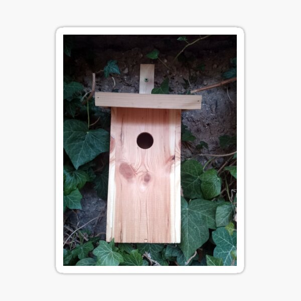 Der Nistkasten - Luxus für den Garten-Vogel Sticker