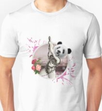 SWINGING PANDA Unisex T-Shirt
