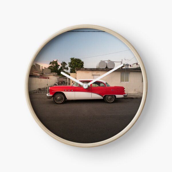 Neat vintage car in Cienfuegos, Cuba. Clock