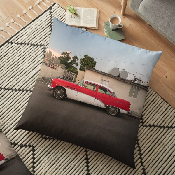 Neat vintage car in Cienfuegos, Cuba. Floor Pillow