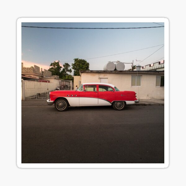 Neat vintage car in Cienfuegos, Cuba. Sticker