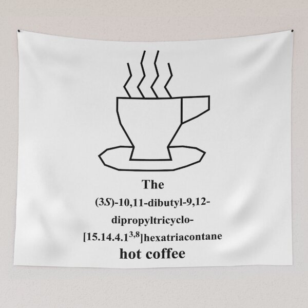 Item preview, funny hot coffee - IUPAC - chemistry - black designed and sold by Marcel Wirth.