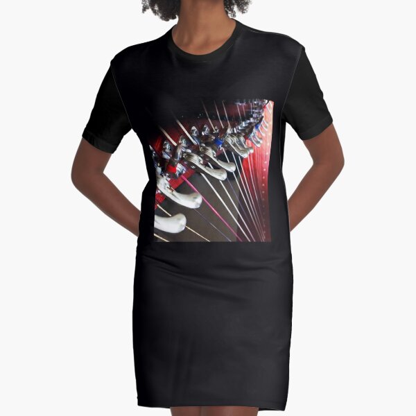 Harp Strings and Levers Graphic T-Shirt Dress