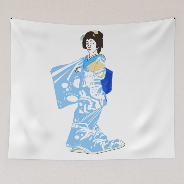 Item preview, Rabbit in the Moon Kimono Motif designed and sold by KHRArts.