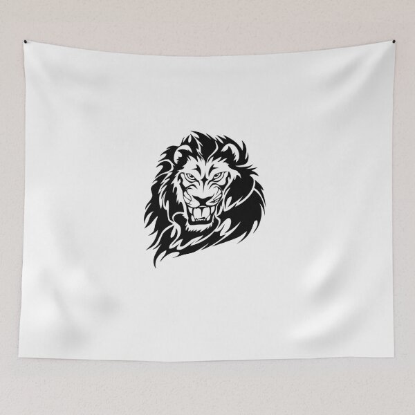 Item preview, Lion Lion Head Silhouette Lion's Mane Lion Gift designed and sold by dm4design.