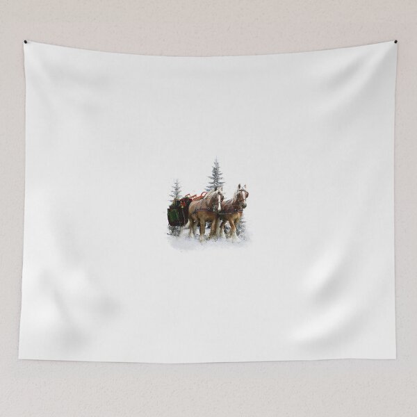 Item preview, Clydesdale Horses in snow Christmas designed and sold by Pam069.