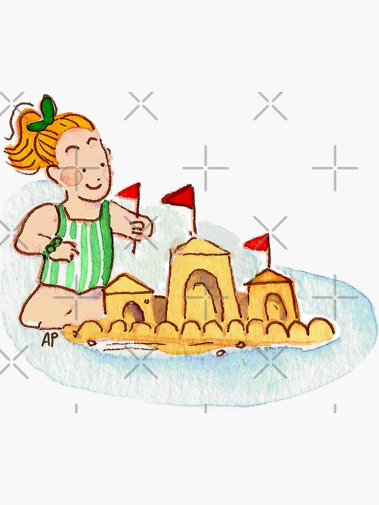 Vintage Beach - Sandcastle Engineer by annieparsons