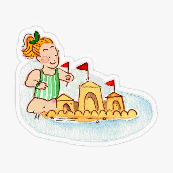 Vintage Beach - Sandcastle Engineer Transparent Sticker