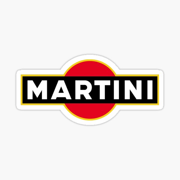 Martini Black Tee Sticker