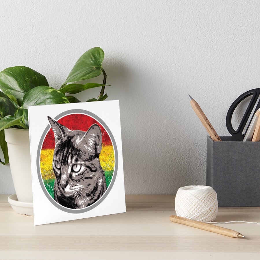 "Reggae cat" Art Board Print by Periartwork Redbubble